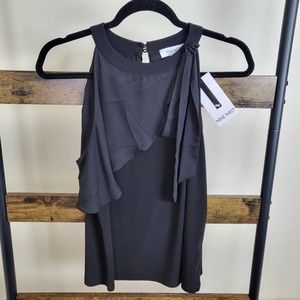 NWT Nine West black flowy sleeveless blouse size M